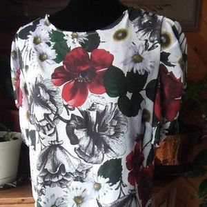 Next women's short sleeve floral blouse,